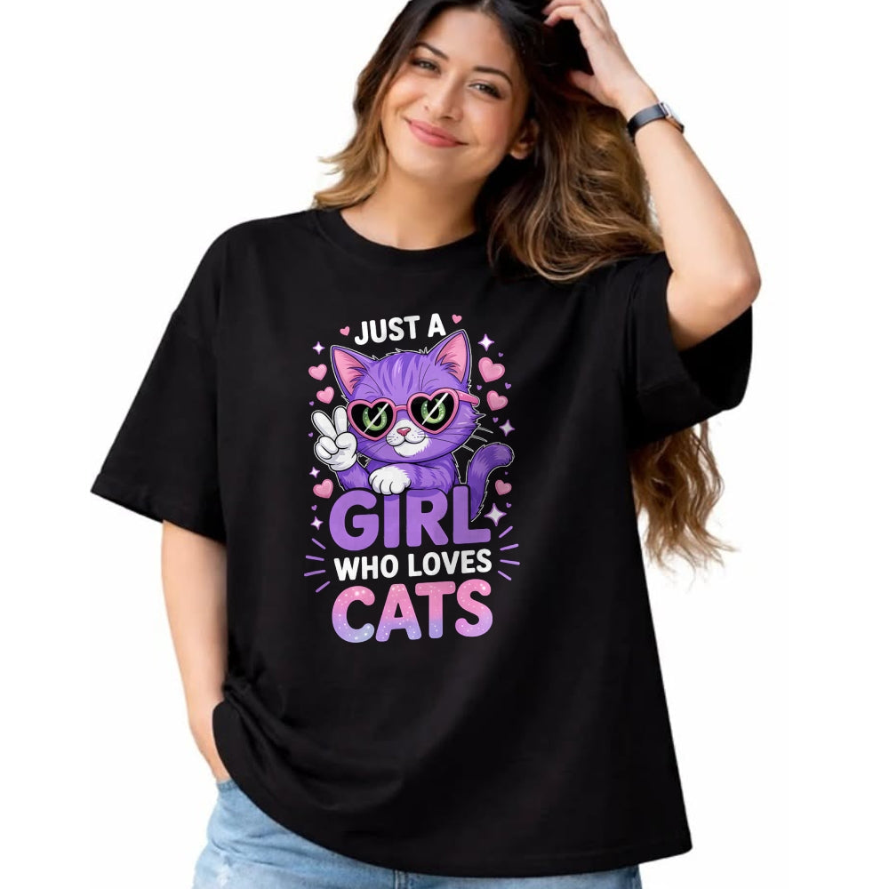 Cat Love Shirt, Funny Cat Lover Gift UnisexT-Shirt/Hoodie/Sweatshirt HLT00 - Girls Cat T-Shirt