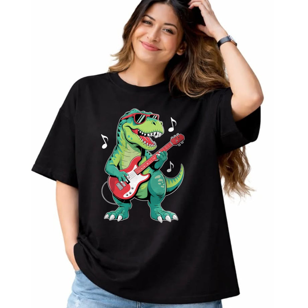 Guitar Lover Shirt, Funny Guitar UnisexT-Shirt/Hoodie/Sweatshirt HLT00 - Funny Dinosaur and Guitar Lover Toddler Boys Kids Men T-Shirt