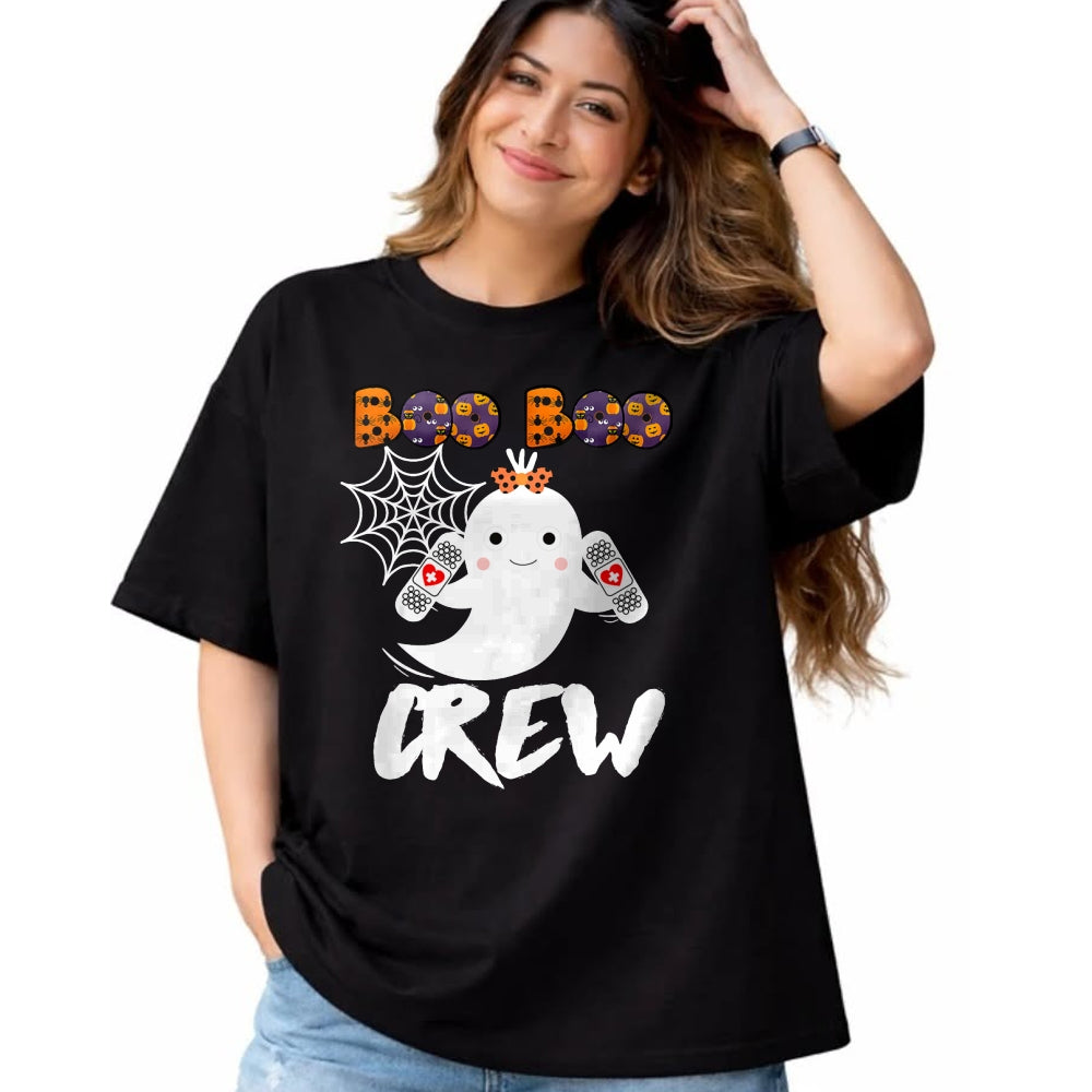 Funny Nurse Shirt, Nurse Unisex T-Shirt/Hoodie/Sweatshirt HLT00 - Boo Boo Crew Nurse Shirt Funny Halloween Costume Fun Gift T-Shirt (1)