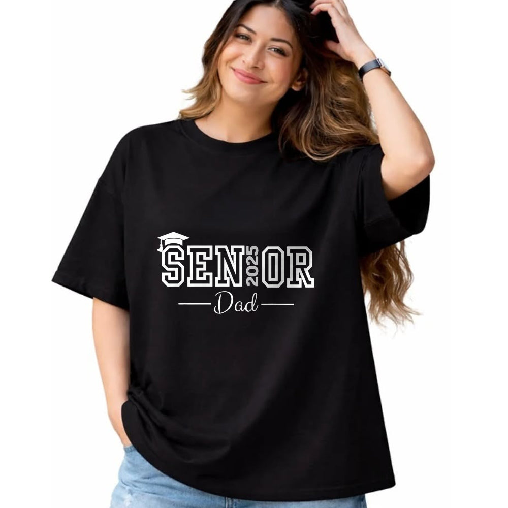 Gift for Dad Shirt, Funny Dad Unisex T-Shirt/Hoodie/Sweatshirt HLT00 – Cute Heart Graduate Proud Dad Senior of 2025 Class T-Shirt