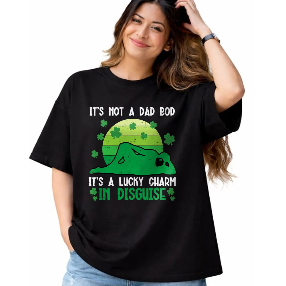 Gift for Dad Shirt, Funny Dad Unisex T-Shirt/Hoodie/Sweatshirt HLT00 – St Patricks Day Not Dad Bod Lucky Charm Saint Pattys Men T-Shirt