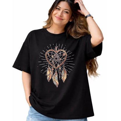 Native American T-Shirts, Vintage Native American Unisex T-Shirt/Hoodie/Sweatshirt HLT00 - Boho Native American Gift Heart Dreamcatcher