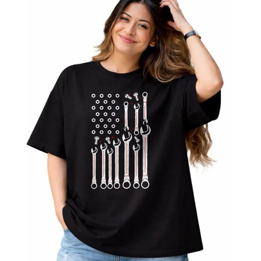Best Mechanic Life Shirt, Funny Mechanic UnisexT-Shirt/Hoodie/Sweatshirt HLT00 - Mechanic American Flag Repair Car Technician Men Dad T-Shirt