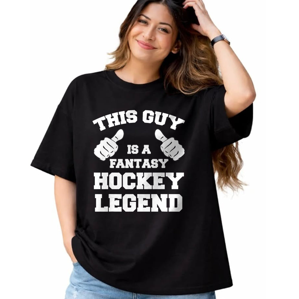 Best Wife Shirt, Wife and Husband Unisex T-Shirt/Hoodie/Sweatshirt HLT00 - This Guy Is A Fantasy Hockey Legend Sports Gaming T-Shirt