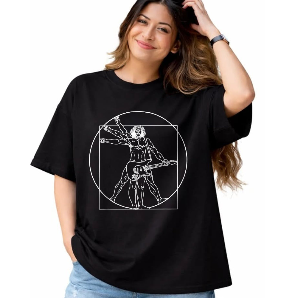 Guitar Lover Shirt, Funny Guitar UnisexT-Shirt/Hoodie/Sweatshirt HLT00 - Guitar Da Vinci Vitruvian Man Guitar Player Musicians T-Shirt