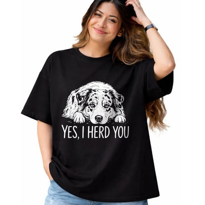 Best Farmer Life Shirt, Funny Farmer UnisexT-Shirt/Hoodie/Sweatshirt HLT00 - Yes I Heard You Line Art Australian Shepherd Dog Lovers T-Shirt