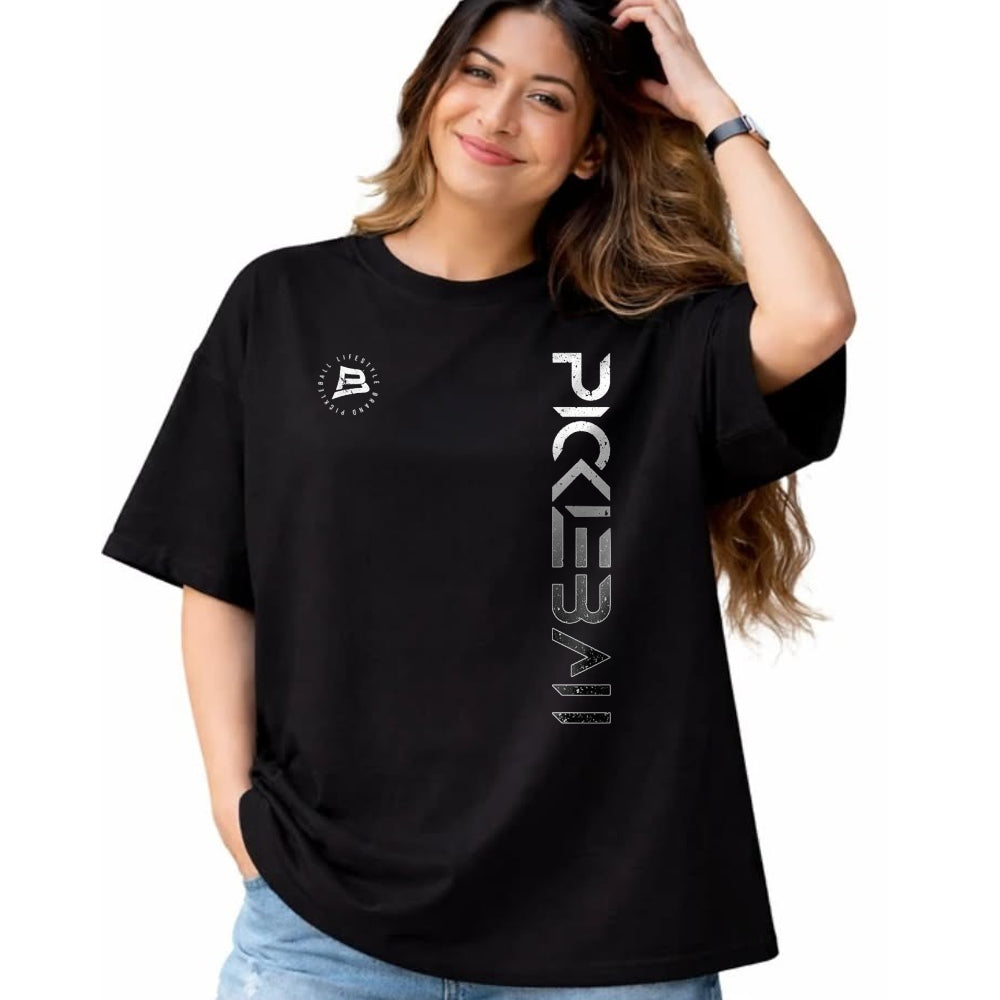 Funny Pickleball Shirt, Pickleball Lover Unisex T-Shirt/Hoodie/Sweatshirt HLT00 - Pickleball Distressed Black White Gradient T-Shirt