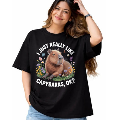 Cute Capybara Shirt, Funny Capybara Unisex T-Shirt/Hoodie/Sweatshirt HLT00 - Funny Capybara Art for Men Women Kids Capy Rodent Capybara T-Shirt