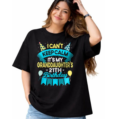 Best Grandpa Shirt, Proud Grandpa Unisex T-Shirt/Hoodie/Sweatshirt HLT00 -  It's My Granddaughter 21th Birthday Shirt Gift 21 Years Old T-Shirt
