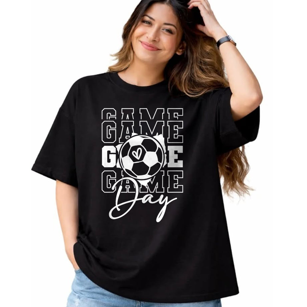 Gift for Mom Shirt, Funny Mom Unisex T-Shirt/Hoodie/Sweatshirt HLT00 - Game Day Soccer T-Shirt
