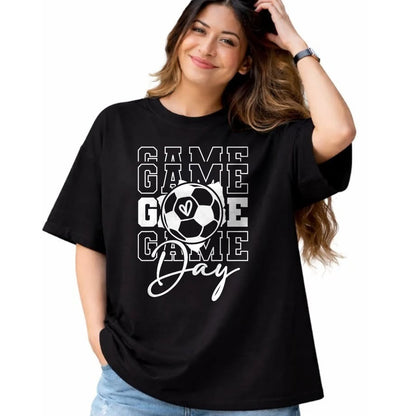 Gift for Mom Shirt, Funny Mom Unisex T-Shirt/Hoodie/Sweatshirt HLT00 - Game Day Soccer T-Shirt