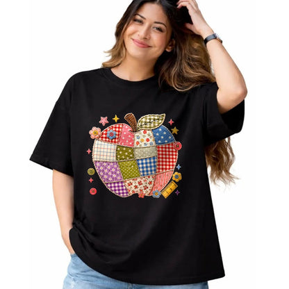 Best Student Shirt, Funny Back To School UnisexT-Shirt/Hoodie/Sweatshirt HLT00 - Cute Patchwork Preppy Apples Back to School Teacher Student T-Shirt