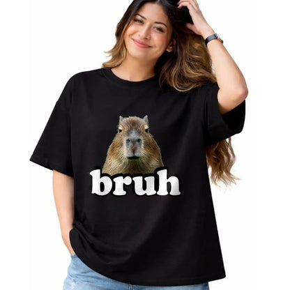 Cute Capybara Shirt, Funny Capybara Unisex T-Shirt/Hoodie/Sweatshirt HLT00 - Mens Womens Kids Meme Lover Bruh Capybara T-Shirt