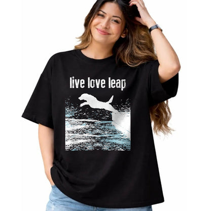 Dog Love Shirt, Dog Lover Gift T-Shirt/Hoodie/Sweatshirt HLT00 - Live Love Leap - Canine Agility - Dog Sports - Dock Diving T-Shirt