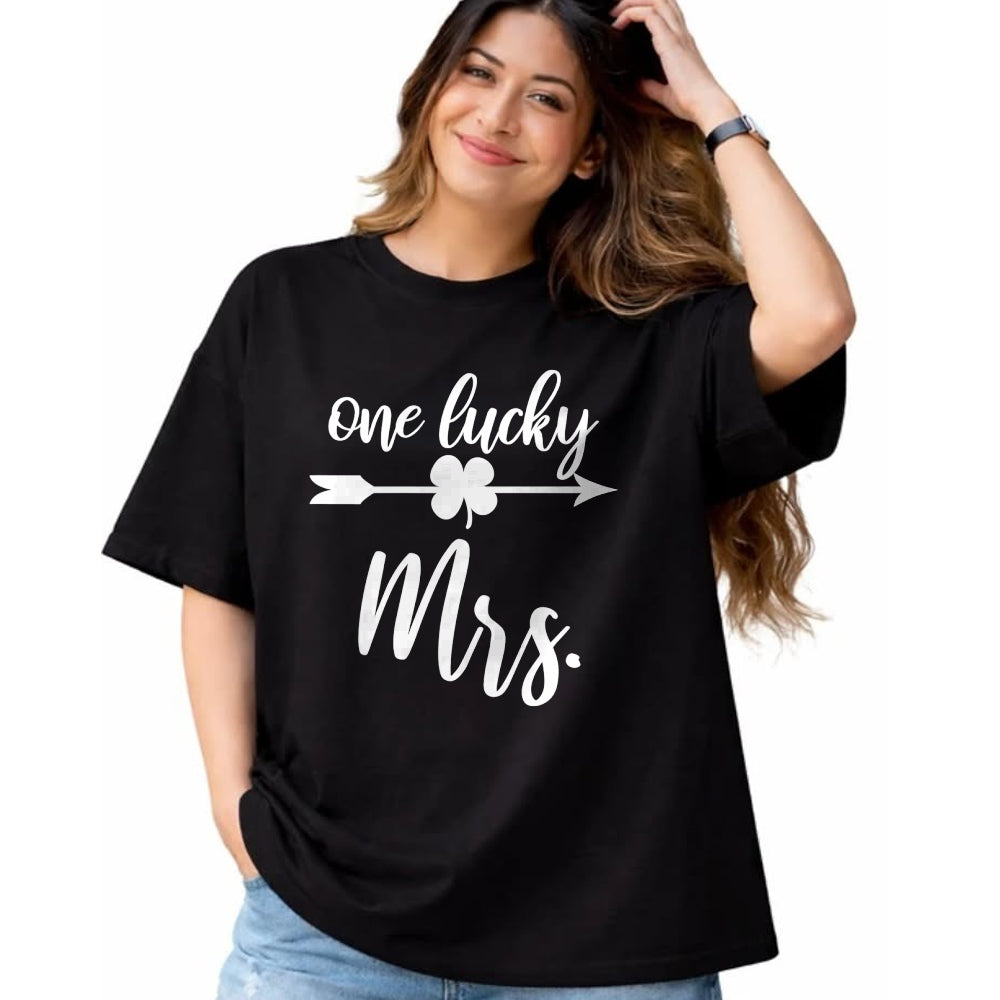 Best Wife Shirt, Wife and Husband Unisex T-Shirt/Hoodie/Sweatshirt HLT00 - Gift for wife T shirt, lucky wife   Womens Husband and Wife St Patricks Day T Shirt Gift One Lucky M
