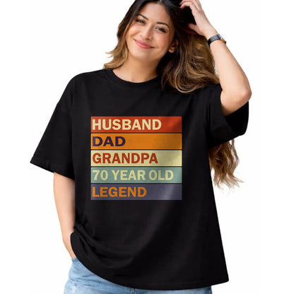Gift for Dad Shirt, Funny Dad Unisex T-Shirt/Hoodie/Sweatshirt HLT00 – Vintage 70th Birthday Saying For 70 Year Old Dad And Grandpa T-Shirt