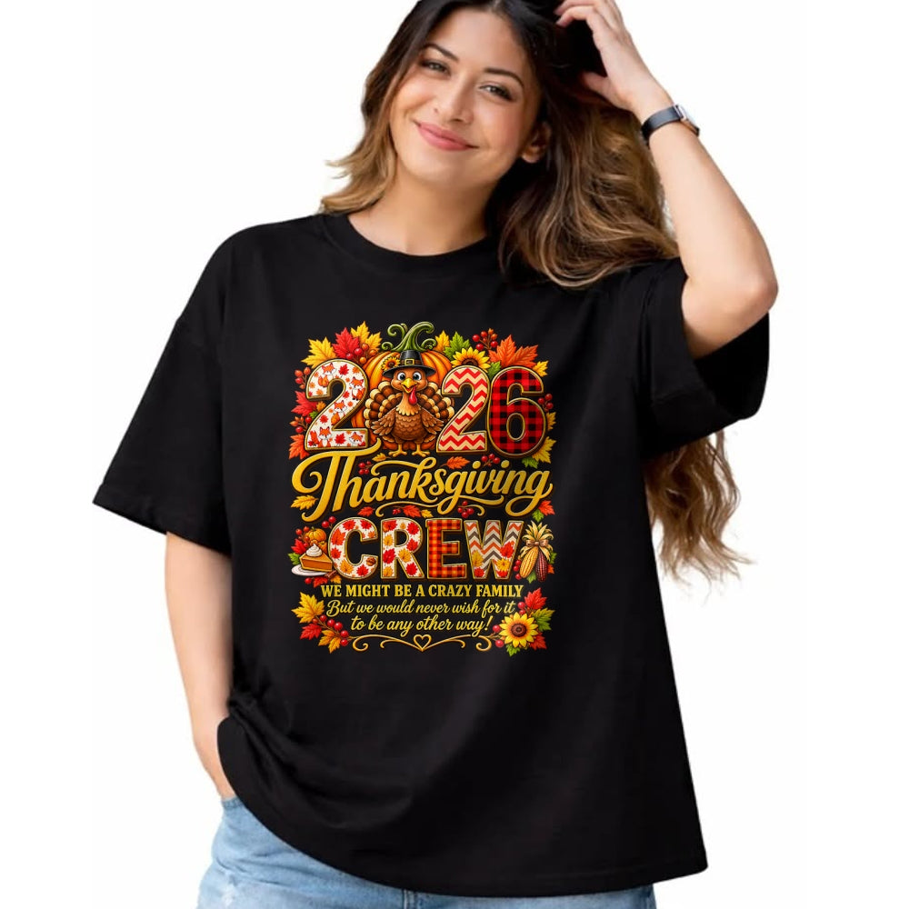 Best Thanksgiving Family Shirt , Funny Thanksgiving UnisexT-Shirt/Hoodie/Sweatshirt HLT00 - Family Thanksgiving 2026 Thanksgiving Crew Turkey Matching T-Shirt (5)