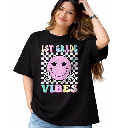 Best Student Shirt, Funny Back To School UnisexT-Shirt/Hoodie/Sweatshirt HLT00 - 1st Grade Vibes First Day of School 1st Grade First Grade T-Shirt