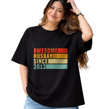 Best Wife Shirt, Wife and Husband Unisex T-Shirt/Hoodie/Sweatshirt HLT00 - 10th Wedding Anniversary For Him - Awesome Husband 2013 T-Shirt