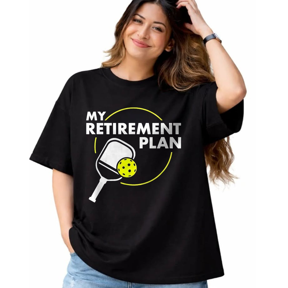 Funny Pickleball Shirt, Pickleball Lover Unisex T-Shirt/Hoodie/Sweatshirt HLT00 - My Retirement Plan Funny Pickleball Slogan T-Shirt, Women, Red, X-Large