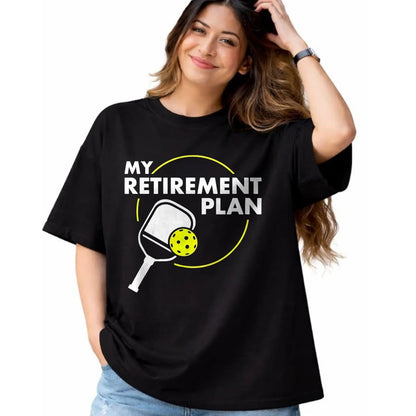Funny Pickleball Shirt, Pickleball Lover Unisex T-Shirt/Hoodie/Sweatshirt HLT00 - My Retirement Plan Funny Pickleball Slogan T-Shirt, Women, Red, X-Large