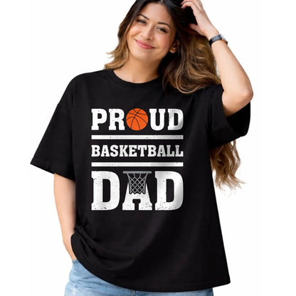 Gift for Dad Shirt, Funny Dad Unisex T-Shirt/Hoodie/Sweatshirt HLT00 – Basketball Lover Proud Basketball Dad Father_s Day Long Sleeve T-Shirt