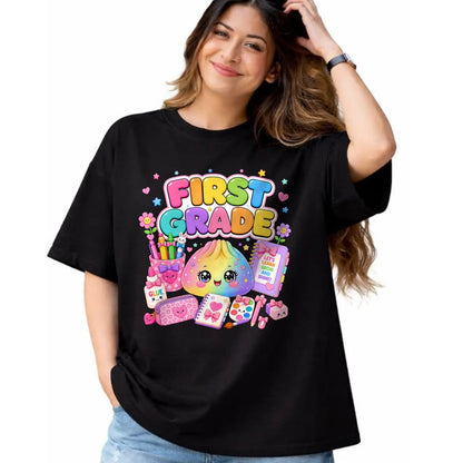 Best Teacher Shirt, Funny Teacher UnisexT-Shirt/Hoodie/Sweatshirt HLT00 - Cute Dumpling 1st First Grade Back to School Girl Teacher T-Shirt
