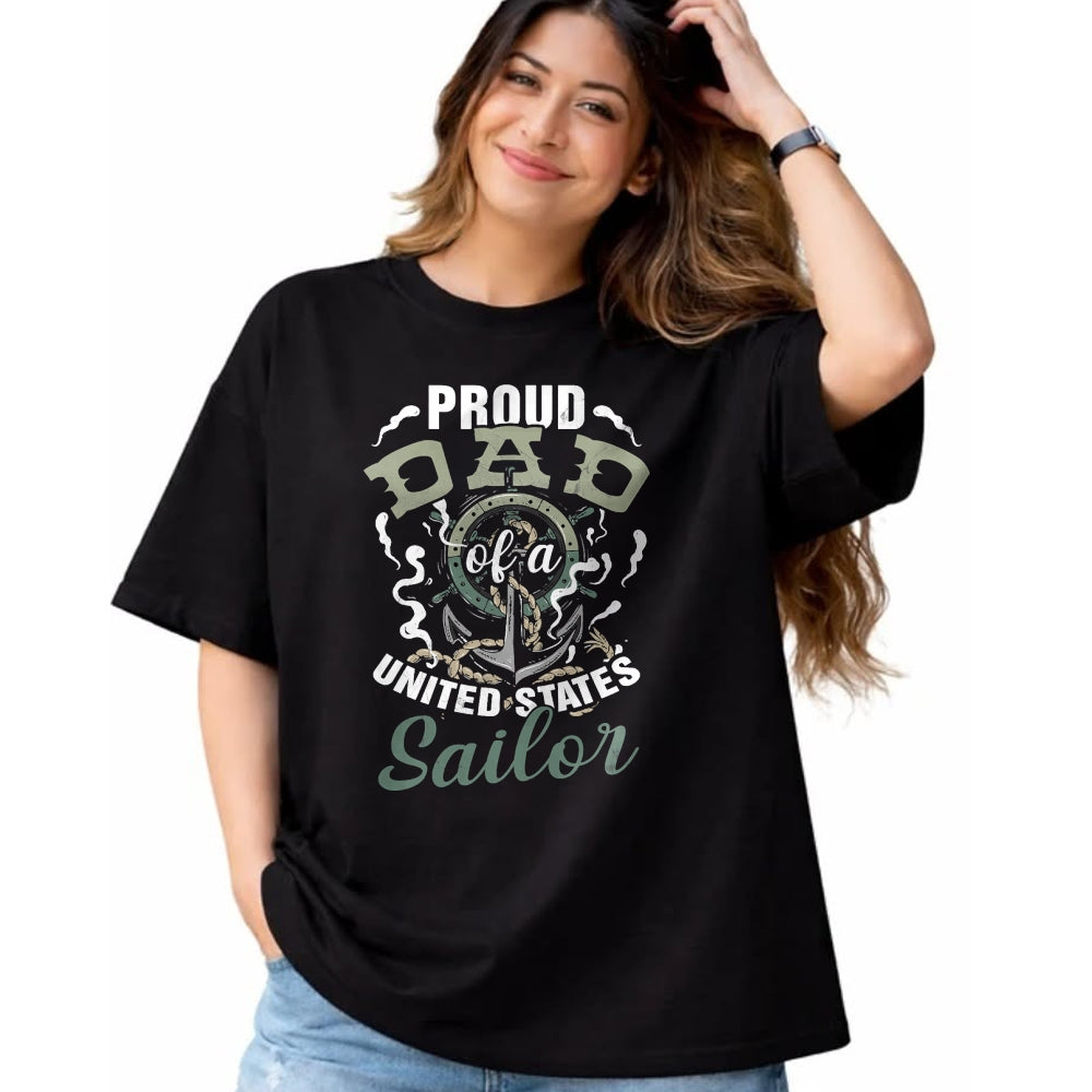 Gift for Dad Shirt, Funny Dad Unisex T-Shirt/Hoodie/Sweatshirt HLT00 – Fathers Day Proud Dad of A United States Anchor Sailor T-Shirt