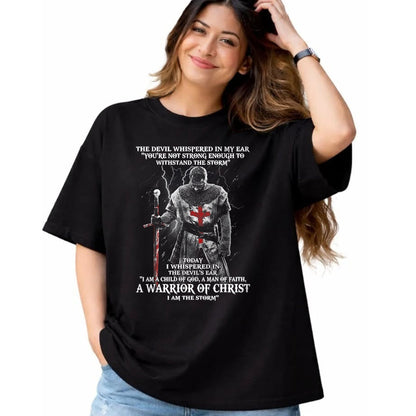 Christian Tee, Christian Faith Unisex T-Shirt/Hoodie/Sweatshirt HLT00 -  A Warrior of christ Tshirt T-Shirt