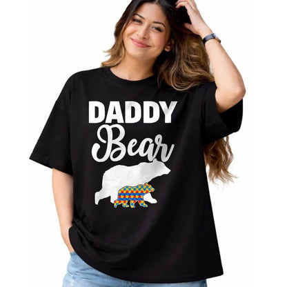 Gift for Dad Shirt, Funny Dad Unisex T-Shirt/Hoodie/Sweatshirt HLT00 – Daddy Bear Autism Awareness Shirt For Proud Autism Father T-Shirt