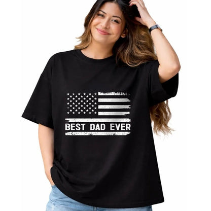 Gift for Dad Shirt, Funny Dad Unisex T-Shirt/Hoodie/Sweatshirt HLT00 – Best Dad Ever With US American Flag Gifts Fathers Day Dad T-Shirt