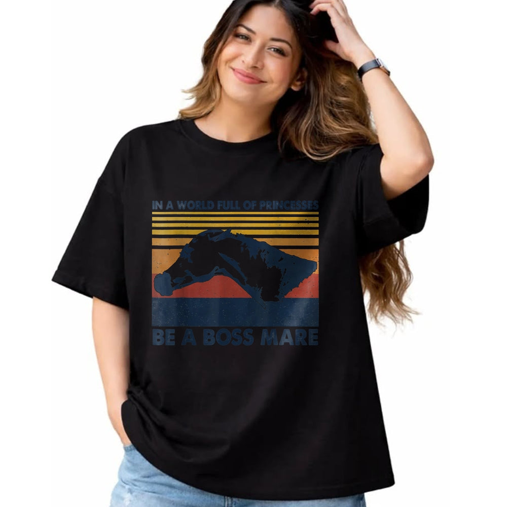 Best Horse Lover Shirt , Funny Horse UnisexT-Shirt/Hoodie/Sweatshirt HLT00 - Boss Mare Equestrian Themed Gifts for Horse Lovers T-Shirt
