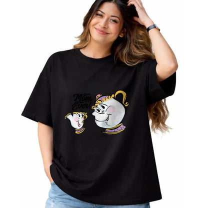 Gift for Mom Shirt, Funny Mom Unisex T-Shirt/Hoodie/Sweatshirt HLT00 - Disney Beauty and the Beast Chip Mrs. Potts Best Mom Ever T-Shirt
