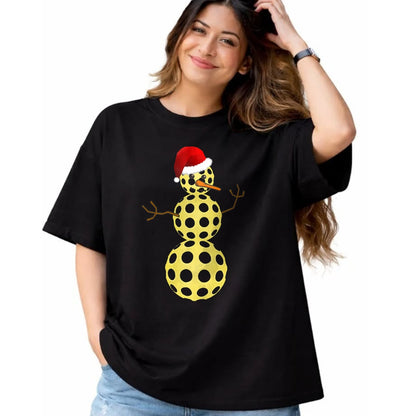 Funny Pickleball Shirt, Pickleball Lover Unisex T-Shirt/Hoodie/Sweatshirt HLT00 - Pickleball Christmas T-Shirt Funny Pickleball Snowman Shirt Tank Top