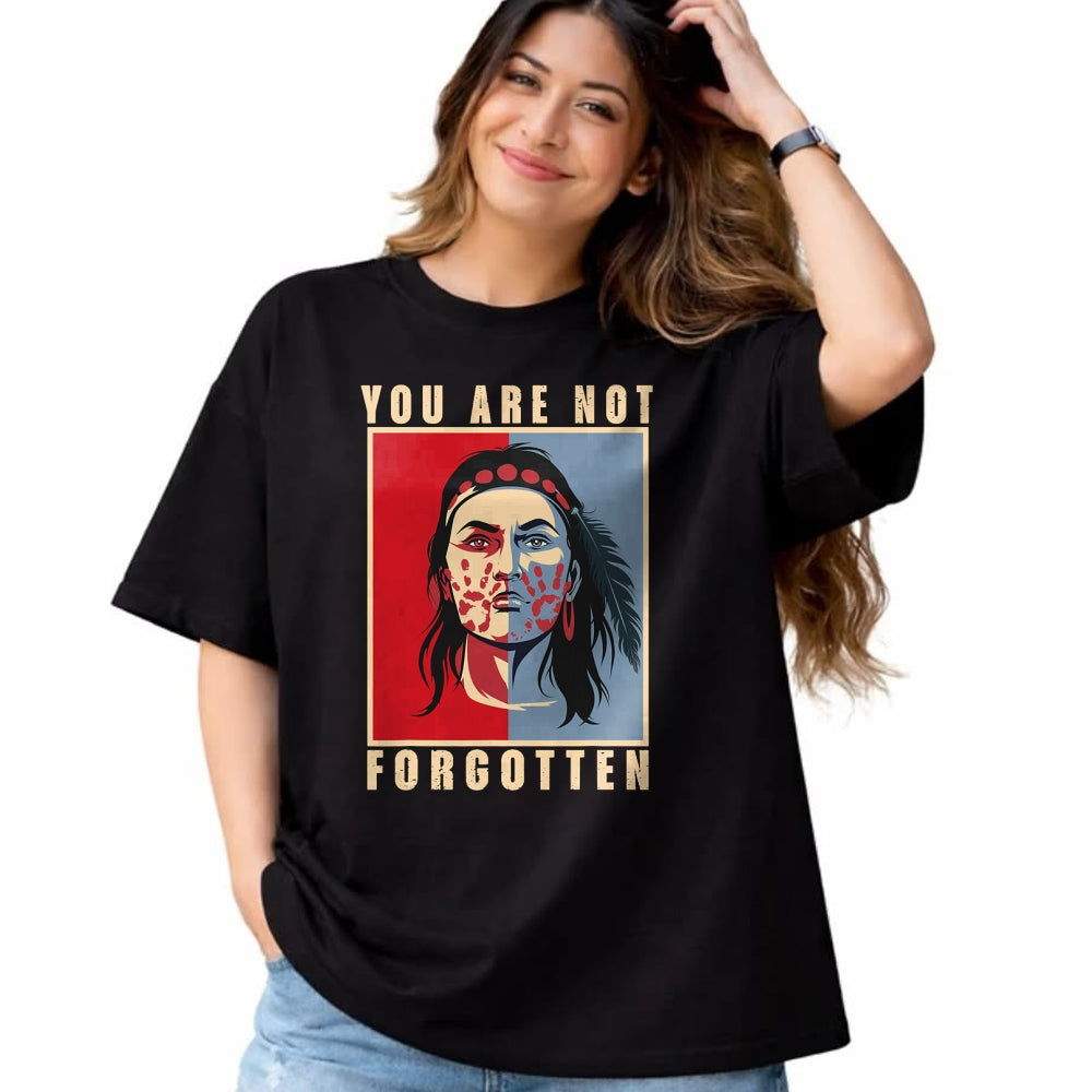 Native American T-Shirts, Vintage Native American Unisex T-Shirt/Hoodie/Sweatshirt HLT00 - You Are Not Forgotten Mmiw Awareness Native American Indian