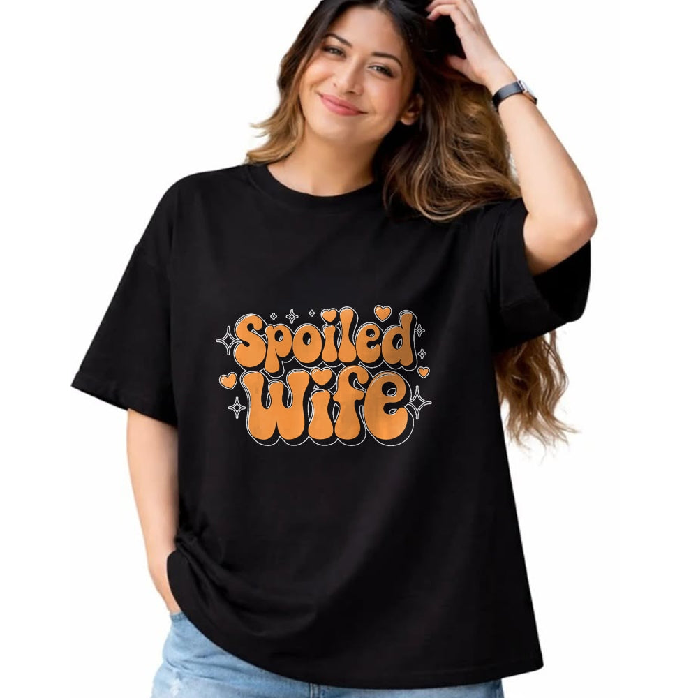 Best Wife Shirt, Wife and Husband Unisex T-Shirt/Hoodie/Sweatshirt HLT00 - Gift for wife T shirt, spoiled wife   Spoiled Wife Premium T-Shirt