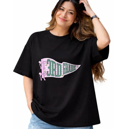 Best Teacher Shirt, Funny Teacher UnisexT-Shirt/Hoodie/Sweatshirt HLT00 - Third Grade Back to School Pennant Flag 3rd Grade T-Shirt