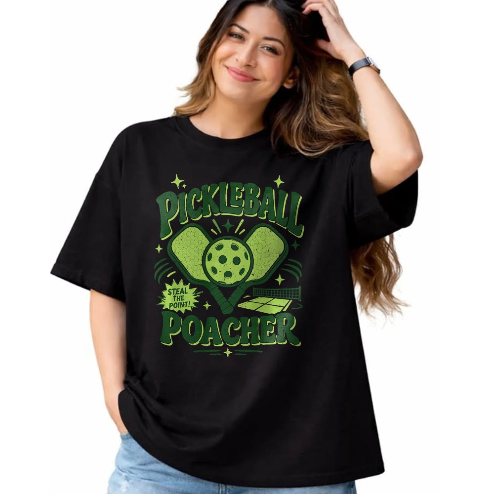 Funny Pickleball Shirt, Pickleball Lover Unisex T-Shirt/Hoodie/Sweatshirt HLT00 - Pickleball Poacher Premium Tri-Blend T-Shirt