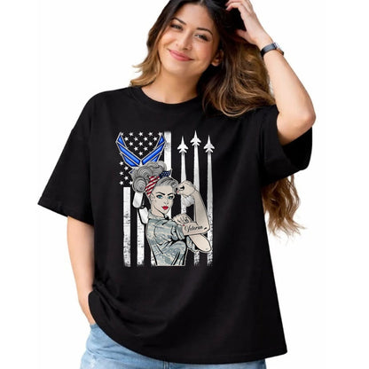Proud Veteran Shirt, Funny Veteran UnisexT-Shirt/Hoodie/Sweatshirt HLT00 - USAF Air Force Women Proud Shirt, Air Force Veteran Gift T-Shirt