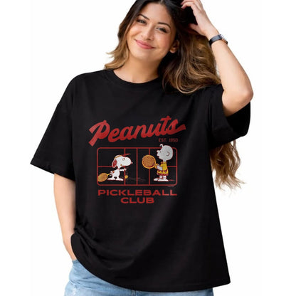 Funny Pickleball Shirt, Pickleball Lover Unisex T-Shirt/Hoodie/Sweatshirt HLT00 - Peanuts - Pickleball Club T-Shirt, Men, Black, 3X-Large