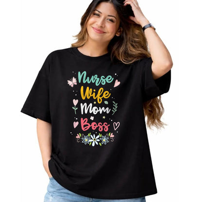 Funny Nurse Shirt, Nurse Unisex T-Shirt/Hoodie/Sweatshirt HLT00 - Nurse Wife Mom Boss T-Shirt