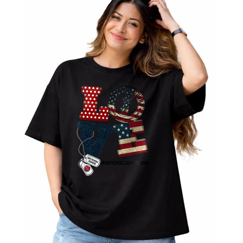 Gift for Mom Shirt, Funny Mom Unisex T-Shirt/Hoodie/Sweatshirt HLT00 - Love National Guard Mom Graduation Proud National Guard Mom T-Shirt