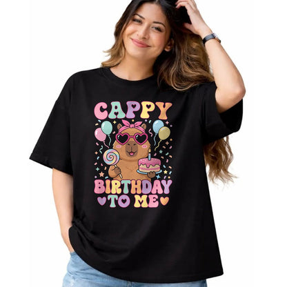 Cute Capybara Shirt, Funny Capybara Unisex T-Shirt/Hoodie/Sweatshirt HLT00 - Funny Capybara Birthday to Me Cute Girls Birthday Capybara T-Shirt