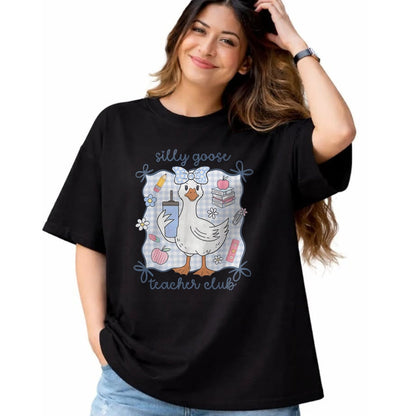 Best Teacher Shirt, Funny Teacher UnisexT-Shirt/Hoodie/Sweatshirt HLT00 - Silly Goose Teacher Club Back to School T-Shirt