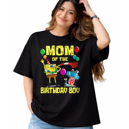 Gift for Mom Shirt, Funny Mom Unisex T-Shirt/Hoodie/Sweatshirt HLT00 - Mademark x SpongeBob SquarePants - SpongeBob Mommy of the Birthday Boy Theme Party T-Shirt
