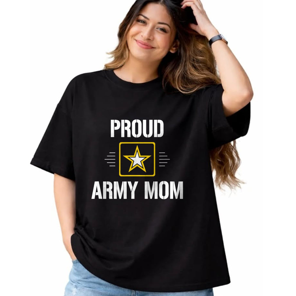 Gift for Mom Shirt, Funny Mom Unisex T-Shirt/Hoodie/Sweatshirt HLT00 - Proud Army Mom - T-Shirt