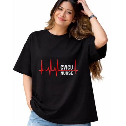 Funny Nurse Shirt, Nurse Unisex T-Shirt/Hoodie/Sweatshirt HLT00 - CVICU Nurse Cardiovascular ICU Nurse Heartbeat T-Shirt