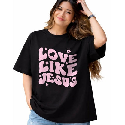 Christian Tee, Christian Faith Unisex T-Shirt/Hoodie/Sweatshirt HLT00 - Love Like Jesus Positive Catholic Preppy Retro Christian T-Shirt