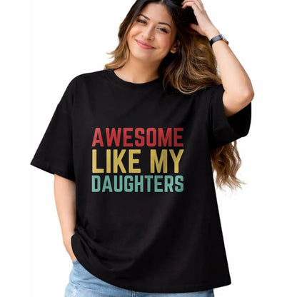 Best Wife Shirt, Wife and Husband Unisex T-Shirt/Hoodie/Sweatshirt HLT00 - Fathers Day Gift from Daughters Awesome Like My Daughters Long Sleeve T-Shirt