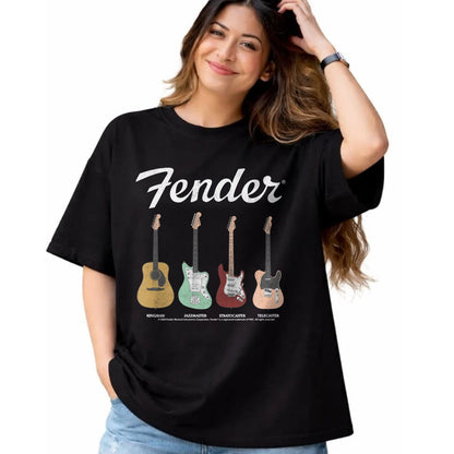 Guitar Lover Shirt, Funny Guitar UnisexT-Shirt/Hoodie/Sweatshirt HLT00 - Fender Vintage Guitar Lineup Long Sleeve T-Shirt